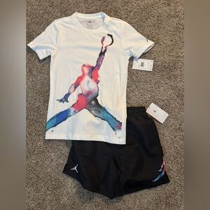 Jordan Poolside Jumpman Set - Shorts and Shirt with Colorful Graphic